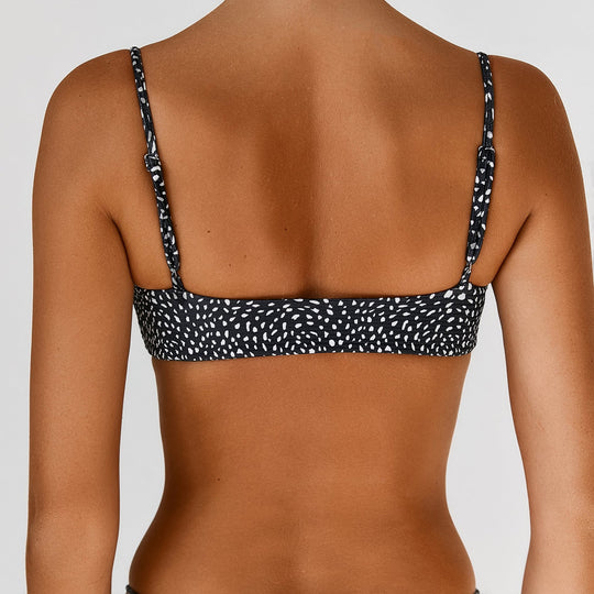 Damen Hoch geschnittener Bikini mit raffiniertem Rippendesign EB