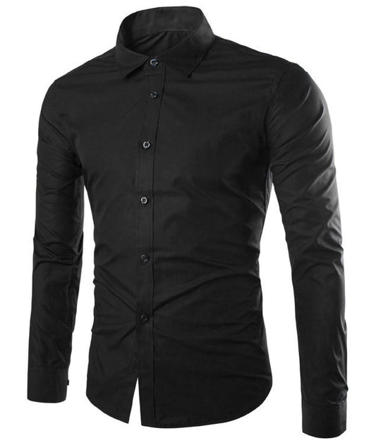 Herren nan tailliertes Business-Hemd mit Kentkragen, leichtem Stretch und schmaler Silhouette EB