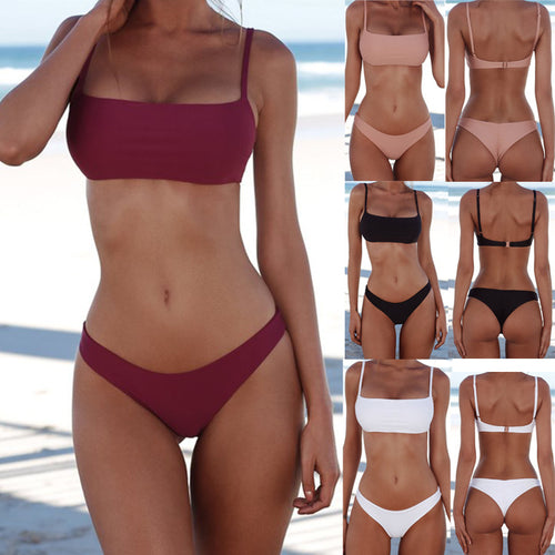 Damen Minimalistischer Bikini-Set EB