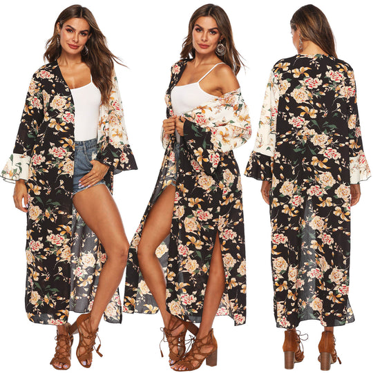 Damen floraler Kimono von EB