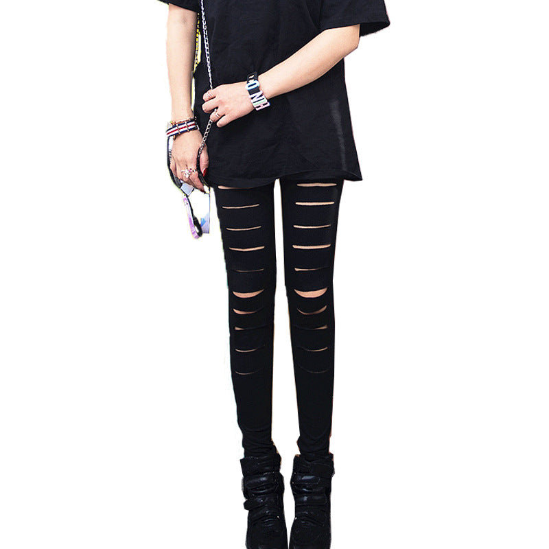 Damen Leggings mit modischen Cut-Outs EB