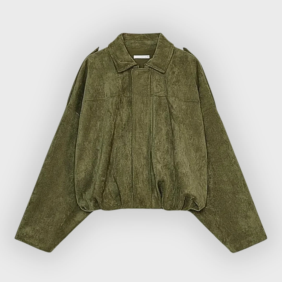 EB | Wildleder Übergroße Warme Lederjacke