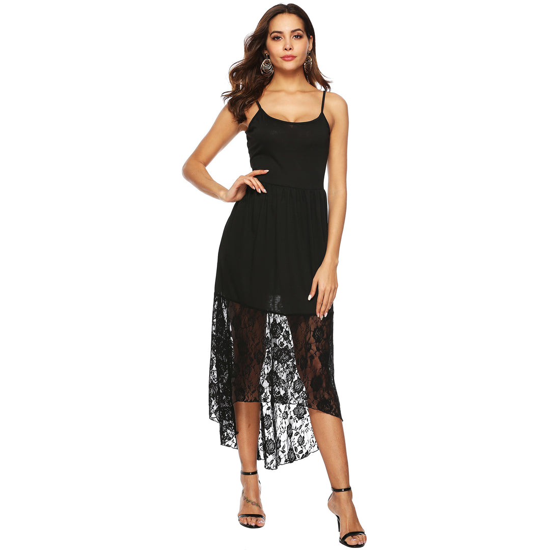 Damen Maxikleid mit romantischen Spitzenakzenten EB