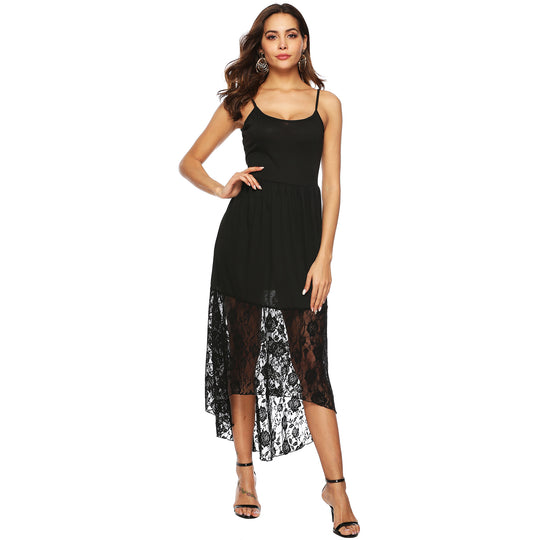 Damen Maxikleid mit romantischen Spitzenakzenten EB