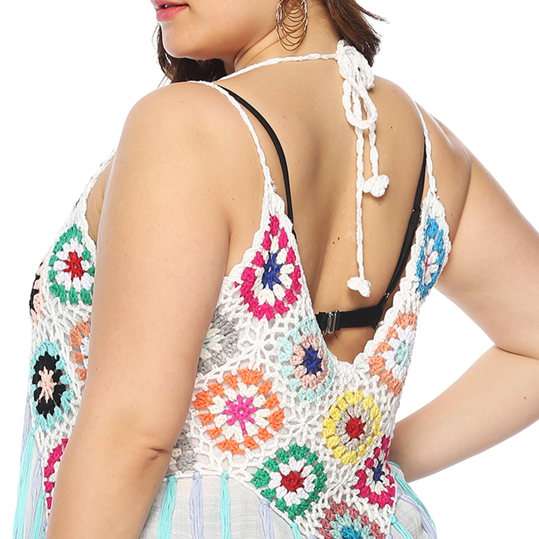 Damen Bohemian Chic Strandkleid EB