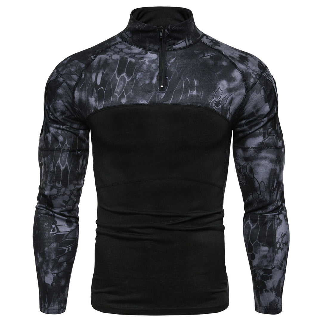 Herren Sportlicher Langarmpullover mit strukturiertem Design und praktischem Reißverschluss EB