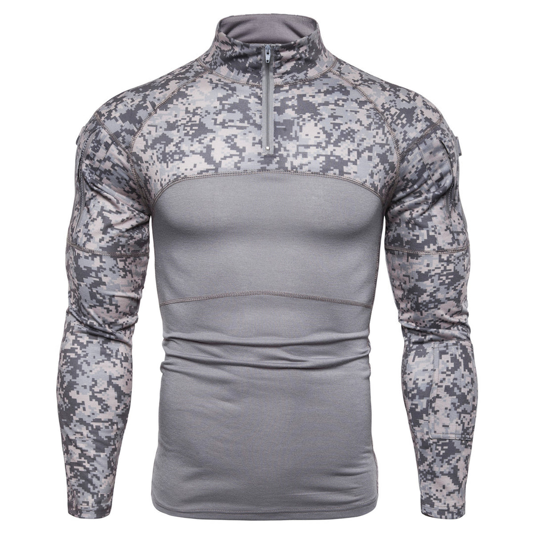 Herren Sportlicher Langarmpullover mit strukturiertem Design und praktischem Reißverschluss EB