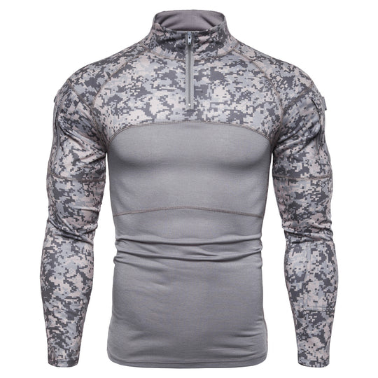 Herren Sportlicher Langarmpullover mit strukturiertem Design und praktischem Reißverschluss EB