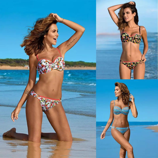Damen Bikini mit elegantem Wickeldesign EB