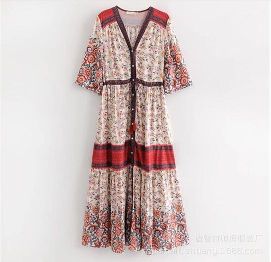 EB | Kleid mit böhmischem Print