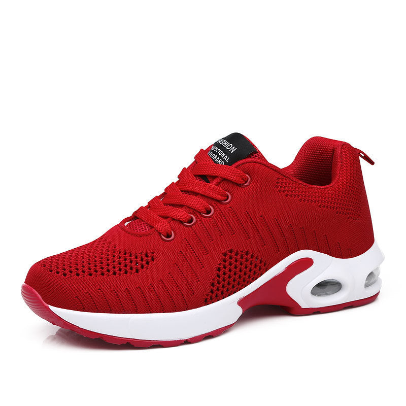 Damen nan leichte Strick-Fitnesssneaker mit sichtbarer Luftkammer-Dämpfung und viskoelastischer Innensohle EB