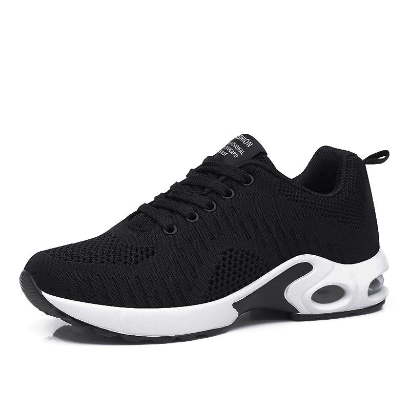 Damen nan leichte Strick-Fitnesssneaker mit sichtbarer Luftkammer-Dämpfung und viskoelastischer Innensohle EB