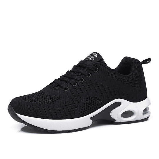 Damen nan leichte Strick-Fitnesssneaker mit sichtbarer Luftkammer-Dämpfung und viskoelastischer Innensohle EB