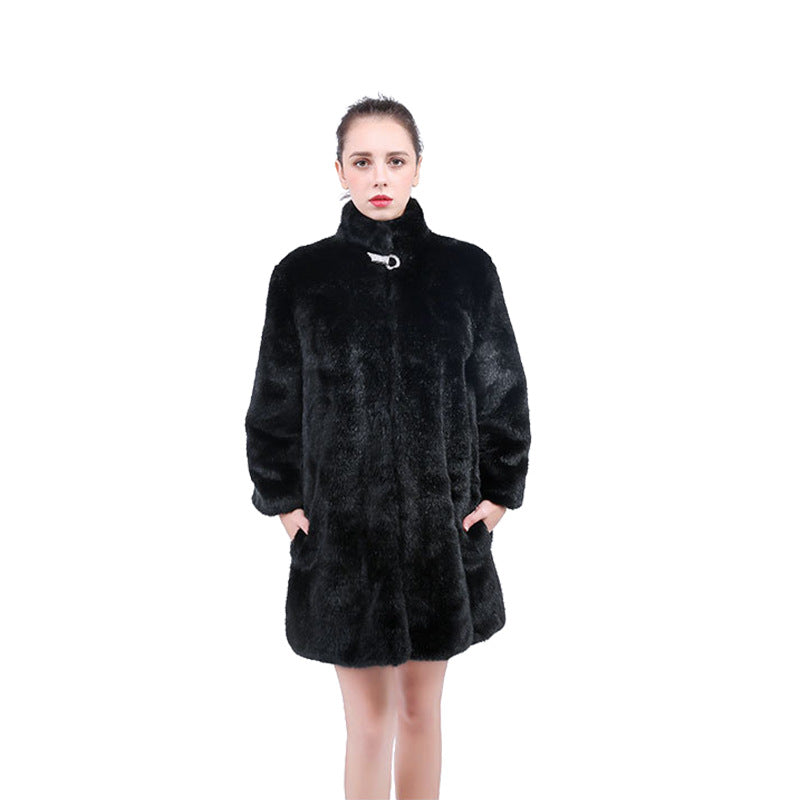 Damen Kunstfell Mantel EB