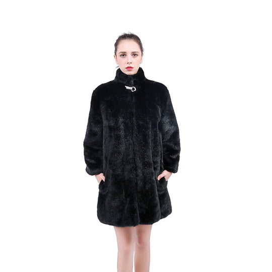 Damen Kunstfell Mantel EB