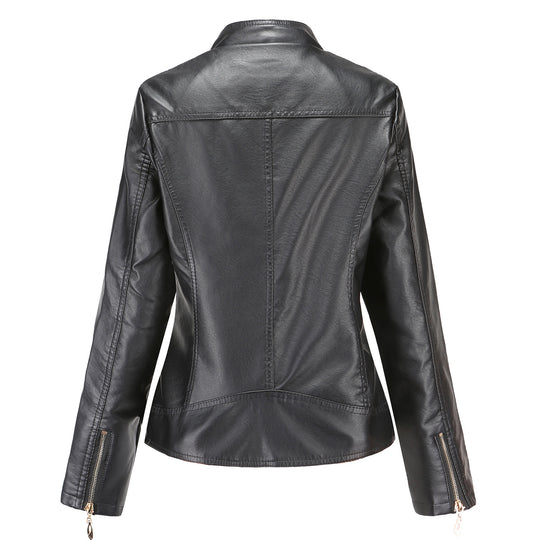 Damen Kunstlederjacke mit modischen Steppdetails EB