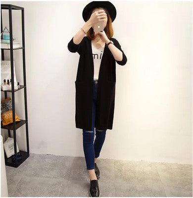 Damen Strickcardigan mit modischem V-Ausschnitt und lässiger Passform EB