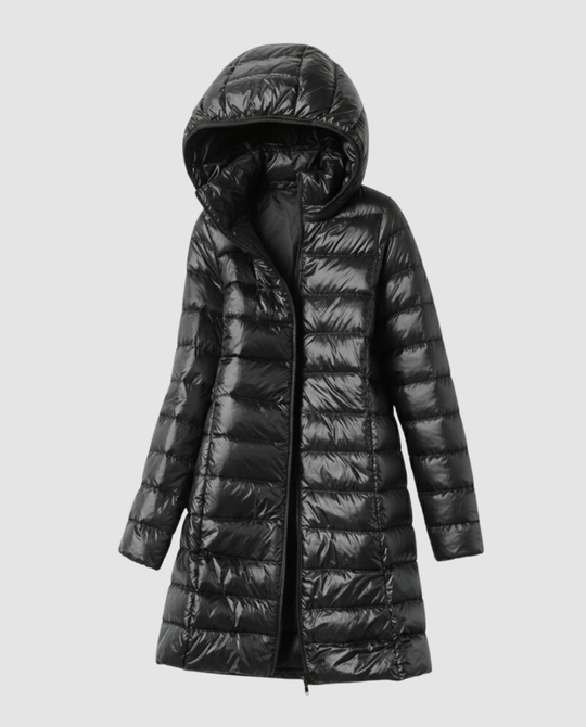 Damen Ultraleichte Daunenjacke mit Kapuze | EB