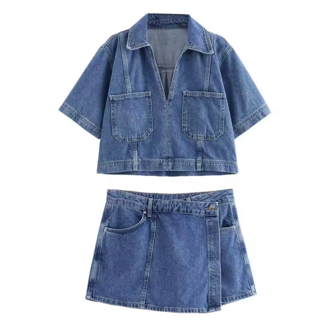 EB | Trendiges Denim Satz Urban Chic