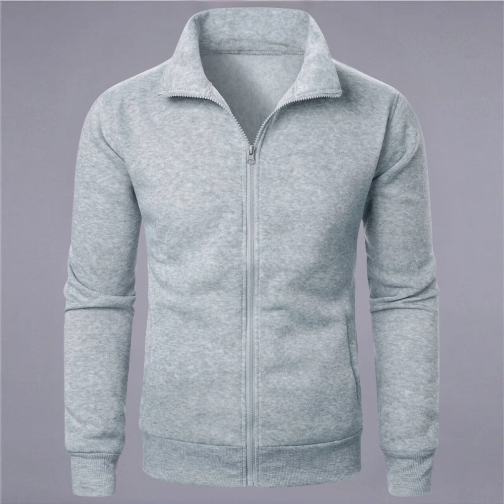 EB | Klassisches Sweatshirt mit Reißverschluss Baumwollmischung Komfort und Stil