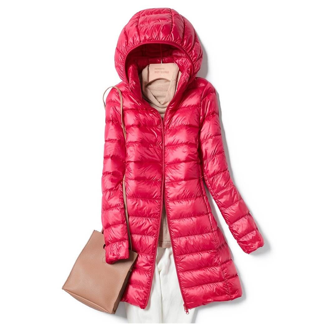 EB | Ultralichte Damen Winterjacke Mit Abnehmbarem Kapuzen