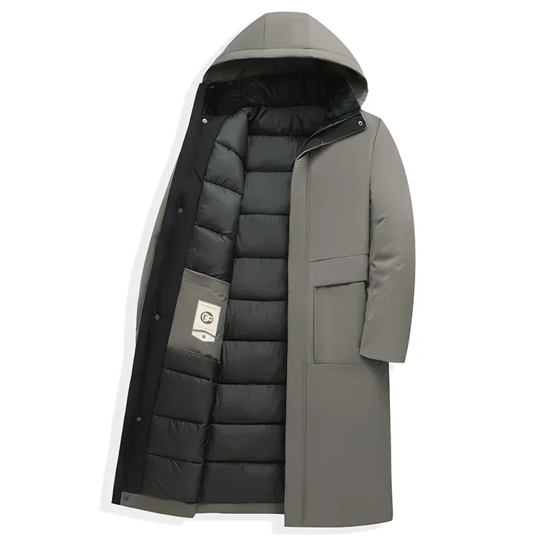 EB | Herren Longline Parka - Mit Kapuze und isolierter Fütterung