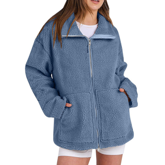 EB | Locker Wollmantel mit Rollkragen für Damen