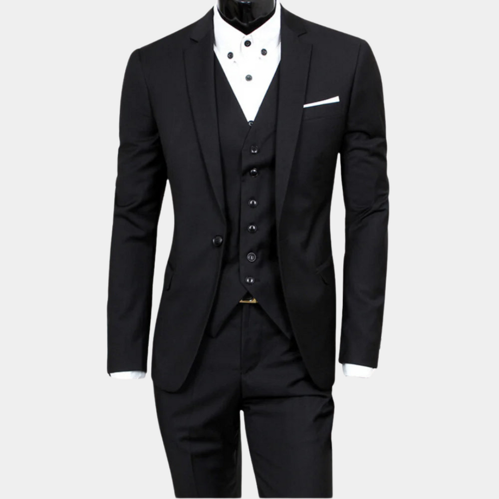 EB | Herren Business Anzug 3-teilig – Sakko, Weste & Hose