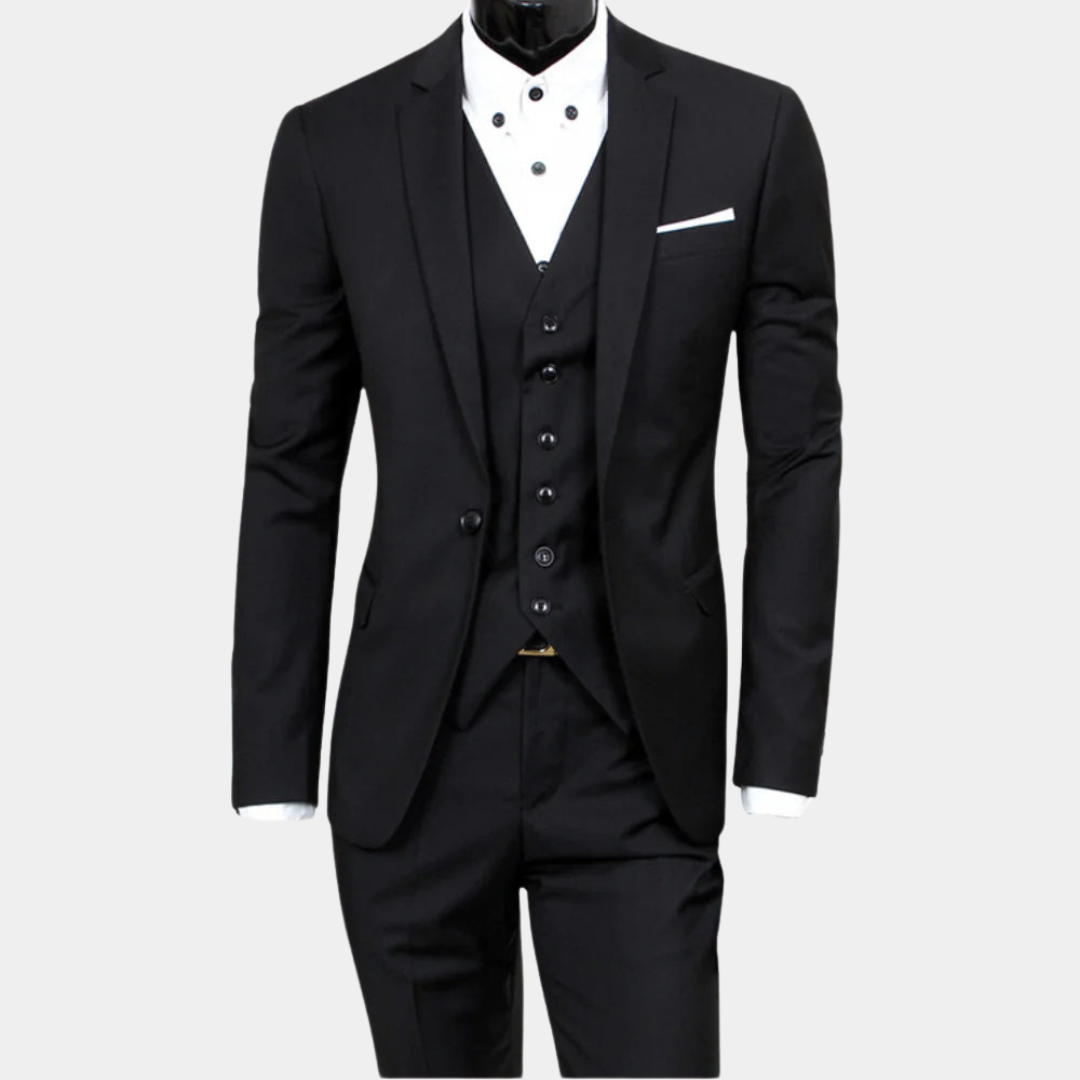 EB | Herren Business Anzug 3-teilig – Sakko, Weste & Hose