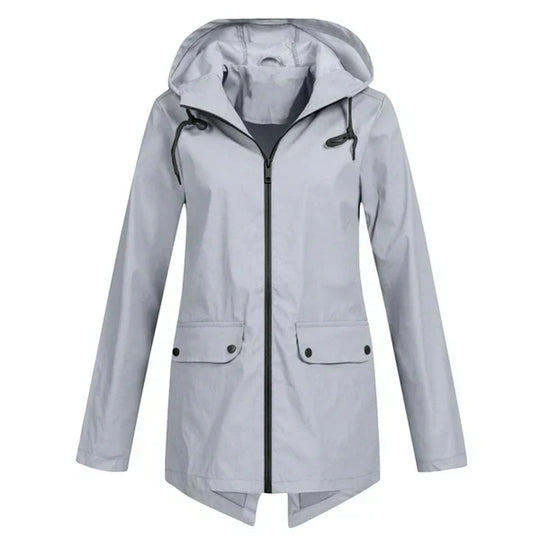EB | Trendy Damen Regenjacke mit Kapuze
