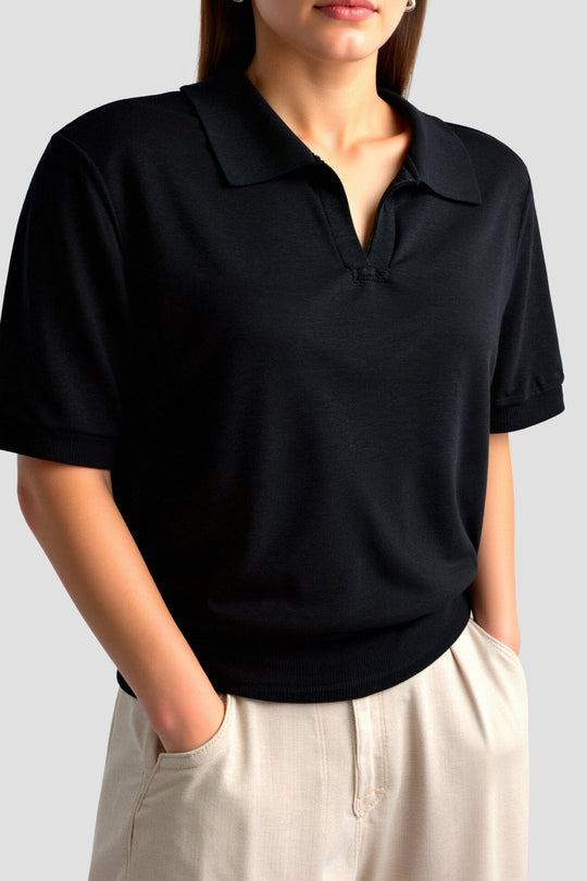 EB | Bequeme Damen Polo mit Kurzen Ärmeln