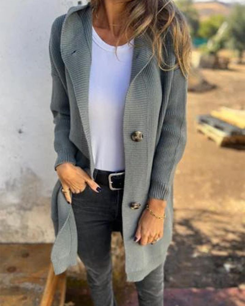 EB | Kapuzenstrickjacke mit Taschen