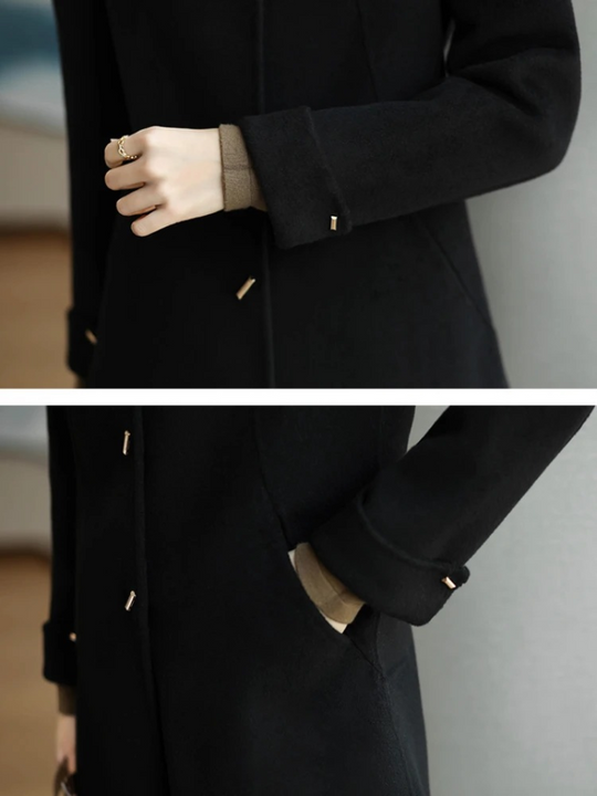 EB | Damen Klassischer Petite Trenchcoat Mit Spitzem Kragen