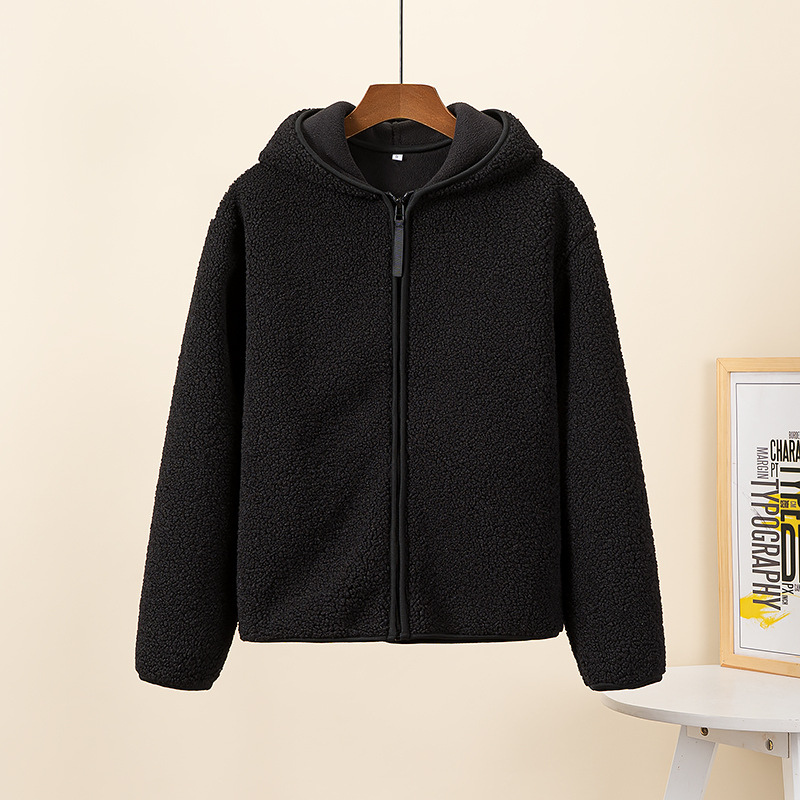 EB | Kapuzenjacke mit Reißverschluss und Weichem Sherpa Stoff, Fleece Weste