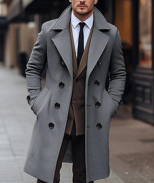 EB | Eleganter Männer-Doppelreiher-Mantel