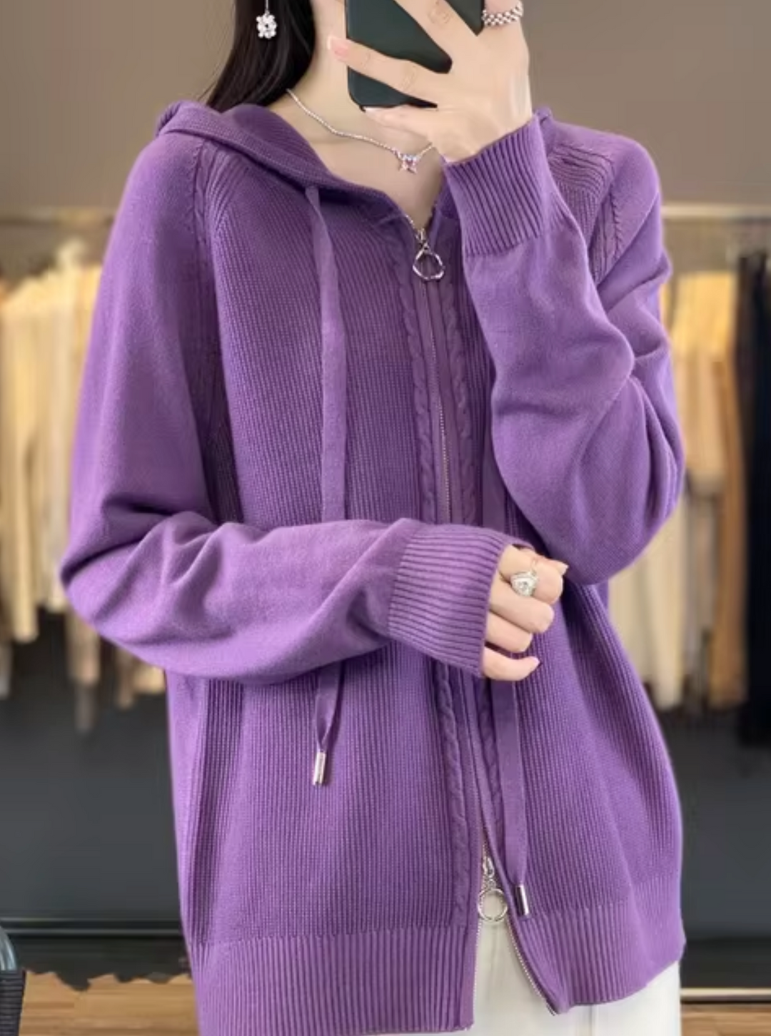 EB | Strickjacke mit Kapuze