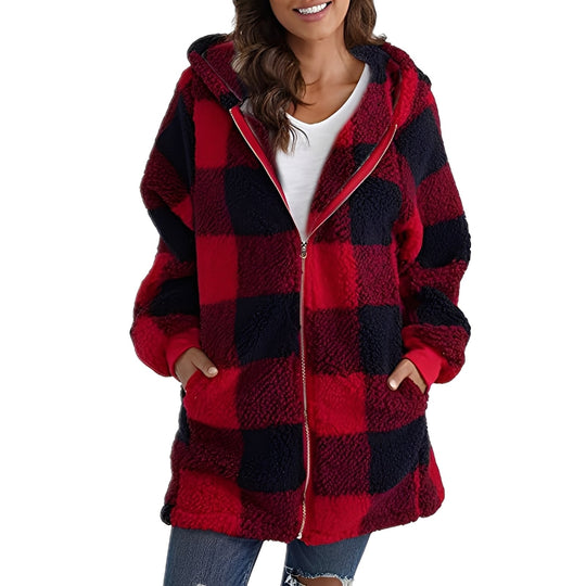 EB | Stilvoller Damen-Hoodie mit Karomuster