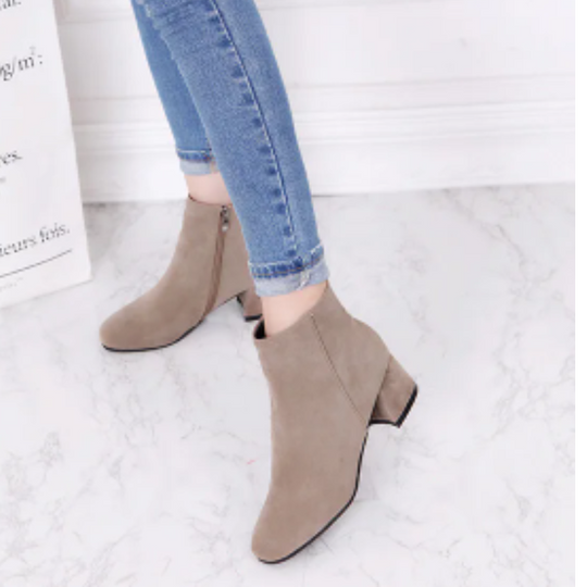 EB | Moderne Wild Ankle Boots mit Bequemem Absatz Damen Ankle Boots