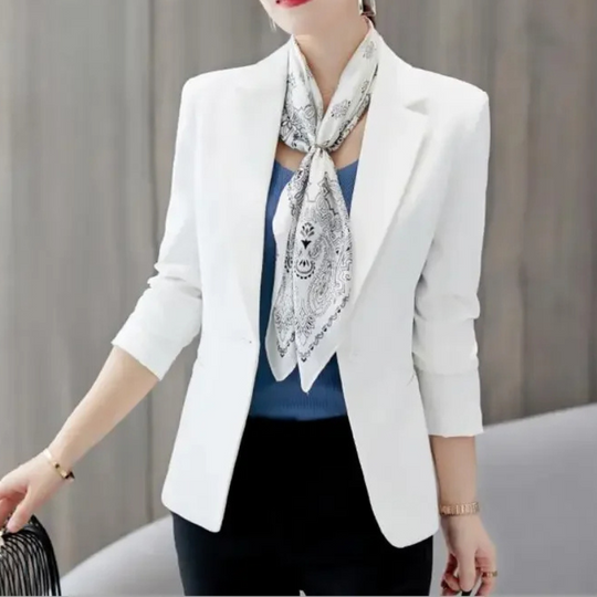 EB | Blazer Taillierte Passform Strukturiertes Silhouette Ein Knopf Formal