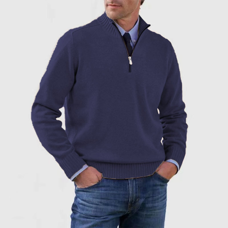 EB | Herrenpullover Mit Halbem Reißverschluss