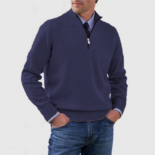 EB | Herrenpullover Mit Halbem Reißverschluss