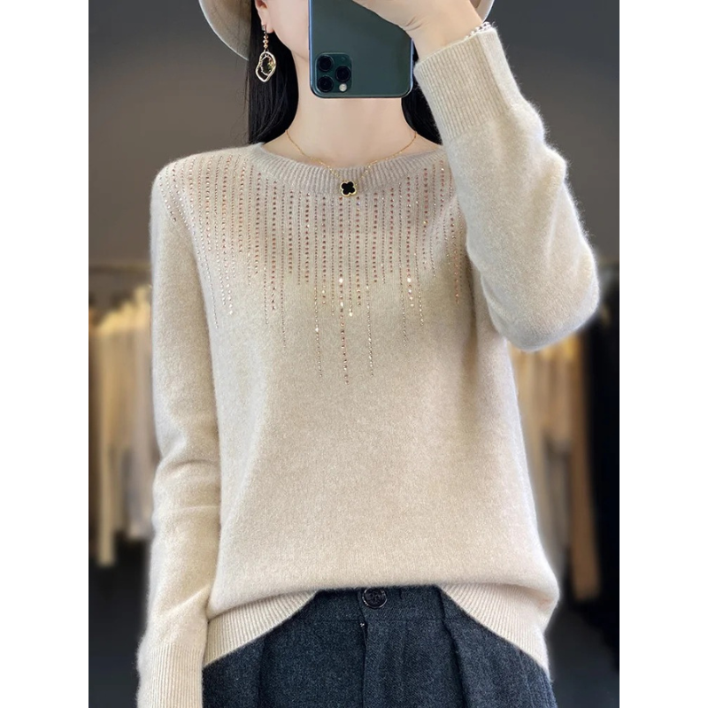 EB | Sweatshirt - Weicher Strickpullover mit funkelnden Details