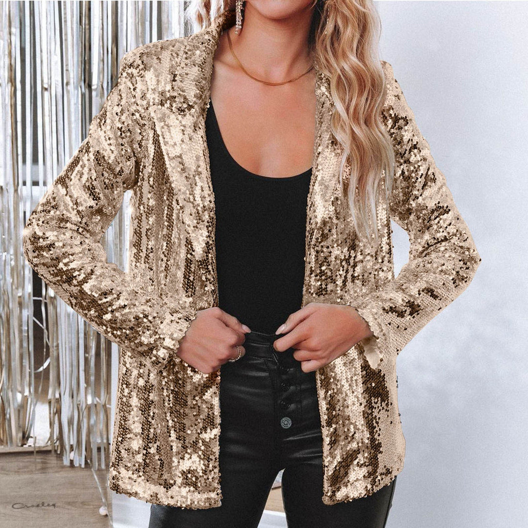 EB | Glänzender Pailletten-Blazer für Frauen