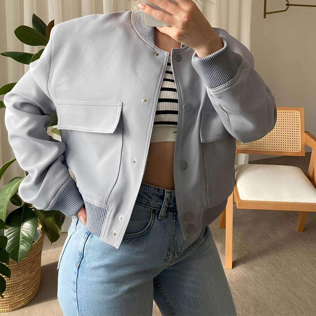 EB | Lässige, lockere Jacke mit großen Taschen für Frauen
