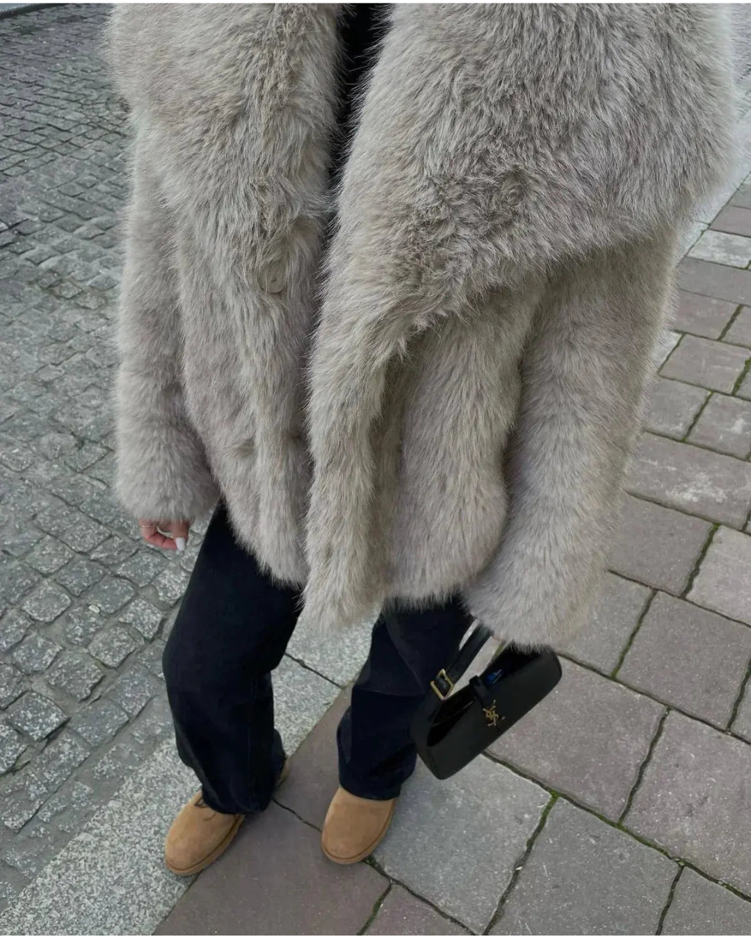 EB | Fur Coat Damen Reguläre Passform Belle Couture Fp 22 Essentielle Eleganz