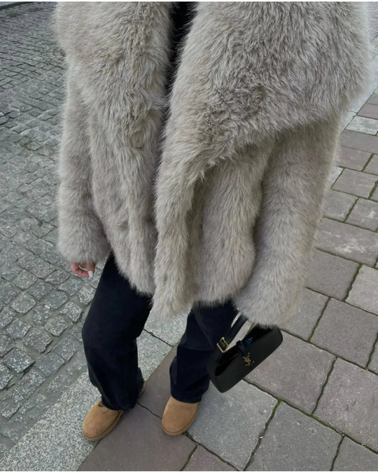 EB | Fur Coat Damen Reguläre Passform Belle Couture Fp 22 Essentielle Eleganz