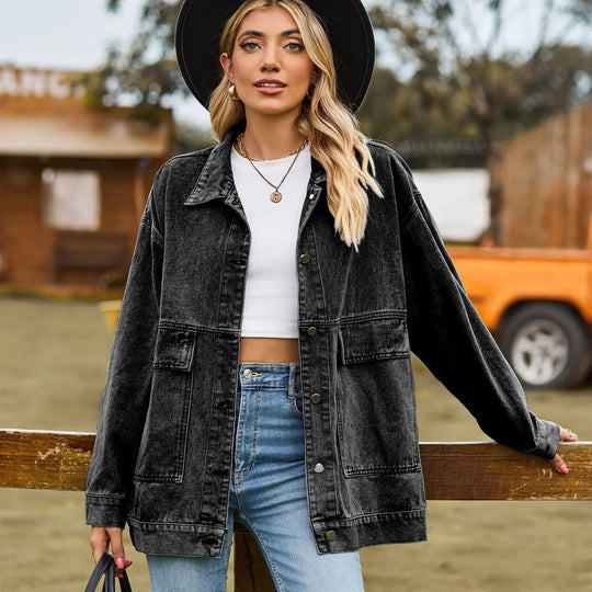 EB | Denimcharm Klassisch Vintage Denim Jack für Damen