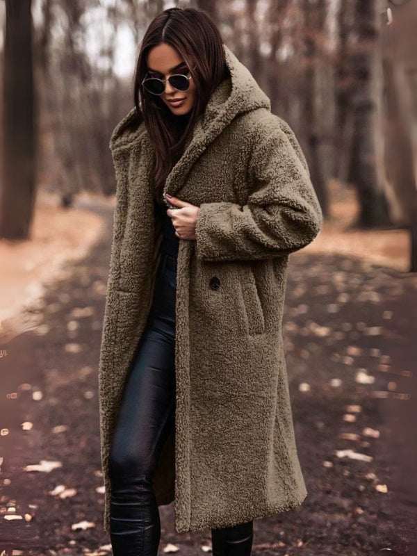 EB | Damen-Trenchcoat mit Gürtel und Doppelt Geknöpftem Verschluss