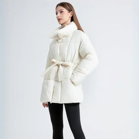 EB | Warme Pufferjacke mit Gürtel Leicht und Stilvoll Perfekt für Kalte Tage