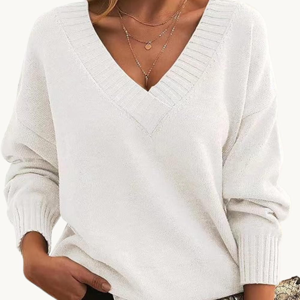 EB |Pullover mit V-Ausschnitt für Frauen